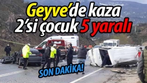 SON DAKİKA! Geyve'de kaza: 2'si çocuk 5 yaralı