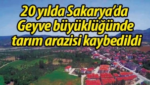 20 yılda Geyve büyüklüğünde tarım arazisi kaybedildi