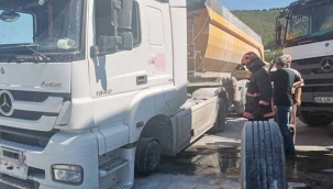 Geyve'de akıma kapılan TIR'ın lastikleri fırladı, 1 kişi yaralandı