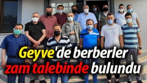 Geyve'de berberler zam talebinde bulundu