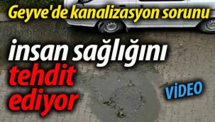 Geyve'de kanalizasyon sorunu insan sağlığını tehdit ediyor