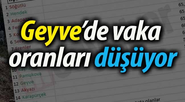 Geyve'de vakalar düşmeye devam ediyor. 