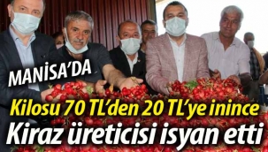 Manisa'da kiraz üreticisinin fiyat isyanı