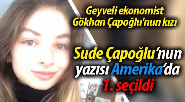 Sude Çapoğlu, Amerika'da 1. oldu.