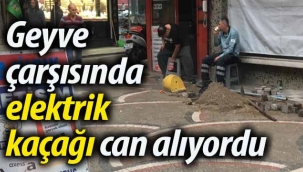 Geyve çarşısında elektrik kaçağı can alıyordu