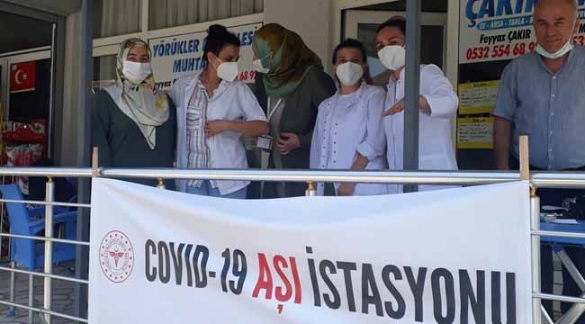 Geyve Yörükler'de Covid 19 aşı istasyonu