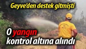 O orman yangını kontrol altına alındı