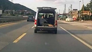 Geyve'de tehlikeli yolculuk