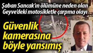 Geyve'deki motosikletle çarpma olayı güvenlik kamerasına böyle yansımış