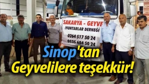 Sinop'tan Geyvelilere teşekkür!