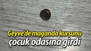Geyve'de maganda kurşunu çocuk odasına girdi