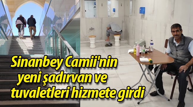 Geyve Sinanbey Camii'nin yeni şadırvan ve tuvaletleri hizmete girdi