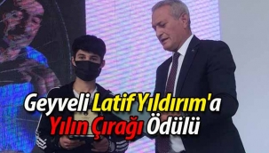 Geyveli Latif Yıldırım'a Yılın Çırağı Ödülü