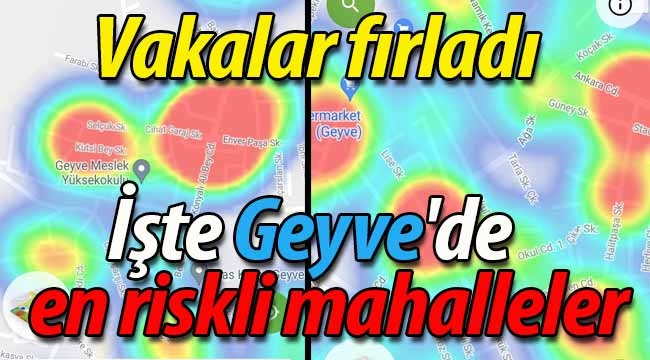 Vakalar fırladı! İşte Geyve'de en riskli mahalleler