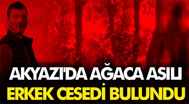 Akyazı'da ağaca asılı erkek cesedi bulundu