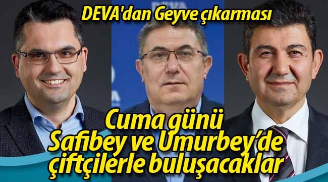 DEVA Partisi'nden Geyve çıkarması