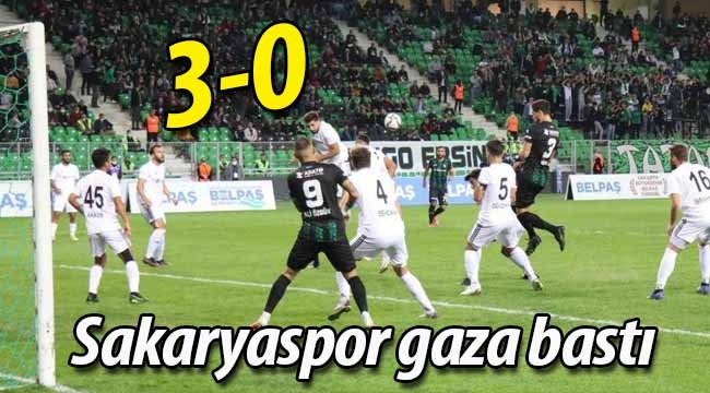 Sakaryaspor gaza bastı: 3-0