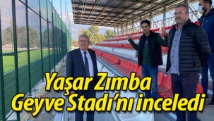 Yaşar Zımba, yeni Geyve Stadı'nı inceledi