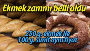 Ekmek zammı belli oldu