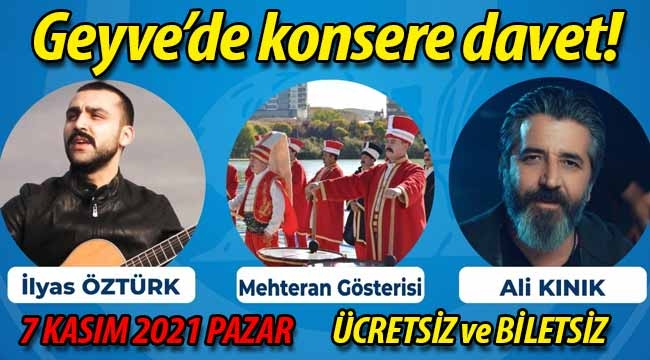 Geyve'de ücretsiz Konser! Gençlik Şöleni'davet! 