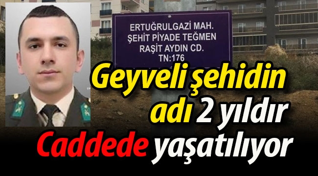 Geyveli şehidin adı 2 yıldır Bilecik'te yaşatılıyor