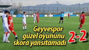 Geyvespor, güzel oyununu skora yansıtamadı: 2-2