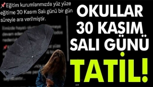 Sakarya'da okullar Salı günü tatil edildi