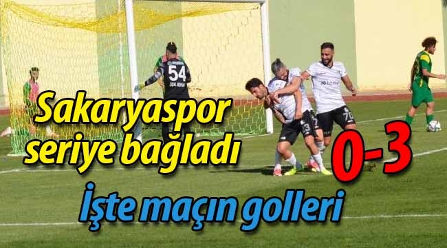 Sakaryaspor'dan 3 gol, 3 puan!