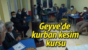 Geyve Aydınlar'da kurban kesim kursu
