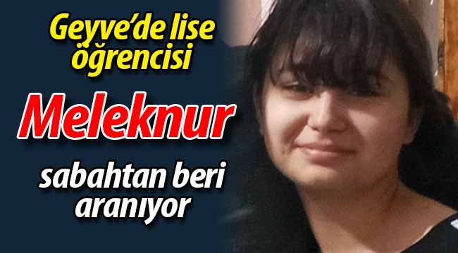 Geyve'de lise öğrencisi Meleknur aranıyor