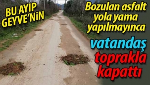 Geyve'de vatandaş bu ayıbı toprakla kapattı