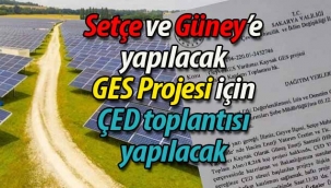 Geyve'ye kurulacak GES Projesi için ÇED toplantısı yapılacak