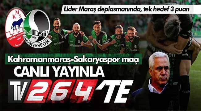 Lider Sakaryaspor'un maçı canlı yayınla Tv264'te