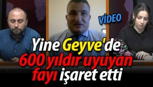 Yine Geyve'de 600 yıldır uyuyan fayı işaret etti..
