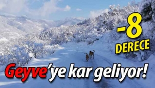 Geyve'ye kar geliyor! -8 dereceyi göreceğiz