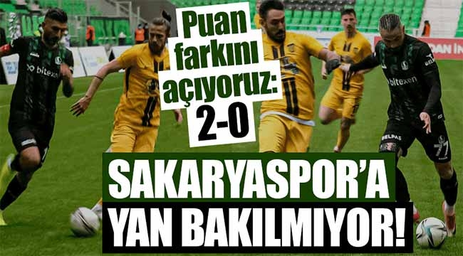 Sakaryaspor'a yan bakılmıyor 2-0