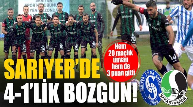 Sarıyer'de 4-1'lik bozgun