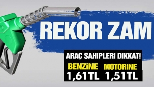 Akaryakıta dev zam.. 1,5 liranın üzerinde...