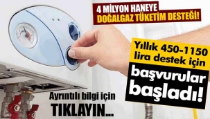 Doğalgaz tüketim desteğine başvurular başladı!