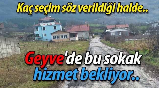 Geyve'de bu sokak hizmet bekliyor..