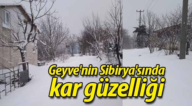 Geyve'nin Sibirya'sında kar güzelliği