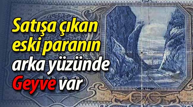 Satışa çıkan eski paranın üzerinde Geyve var!