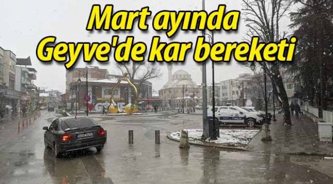 Mart ayında Geyve'de kar bereketi