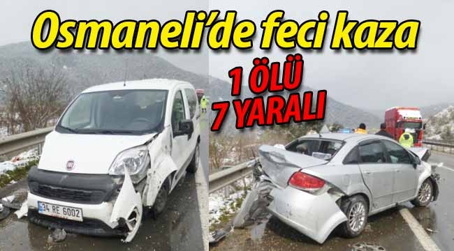 Osmaneli'de feci kaza 1 ölü 7 yaralı