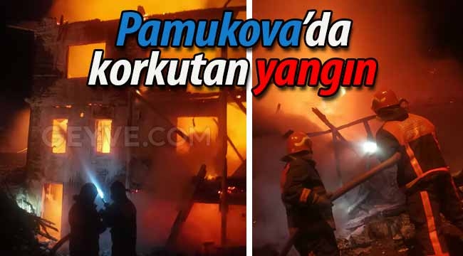 Pamukova'da korkutan yangın!