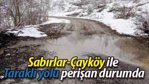 Sabırlar, Çayköy ile Taraklı yolu perişan durumda
