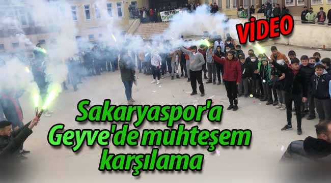 Sakaryaspor'a Geyve'de muhteşem karşılama