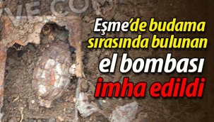 Eşme'de bahçede bulunan el bombası imha edildi