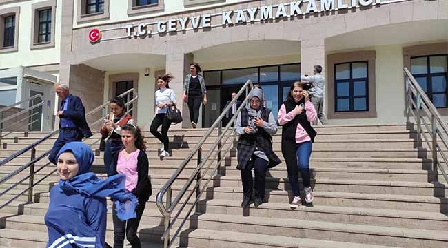 Geyve Kaymakamlığında deprem tatbikatı