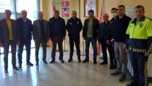 Geyveli muhtarlardan Polis Haftası ziyareti